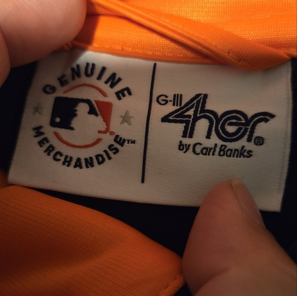 Women's Houston Astros G-III 4Her by Carl Banks Navy First Place Raglan Full-Zip - Picture 7 of 10